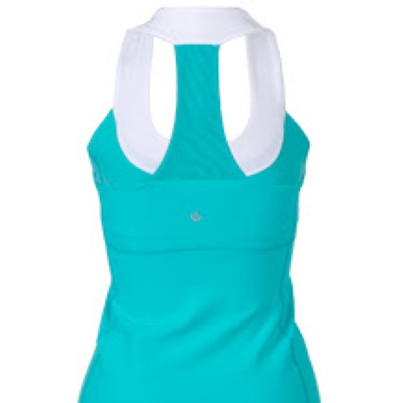 Lululemon Lagoon & White Scoop Neck Tank Top - Picture 2 of 11